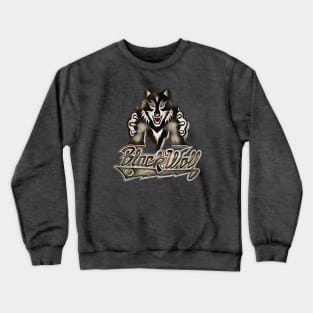 Madison Black Wolf Baseball Crewneck Sweatshirt